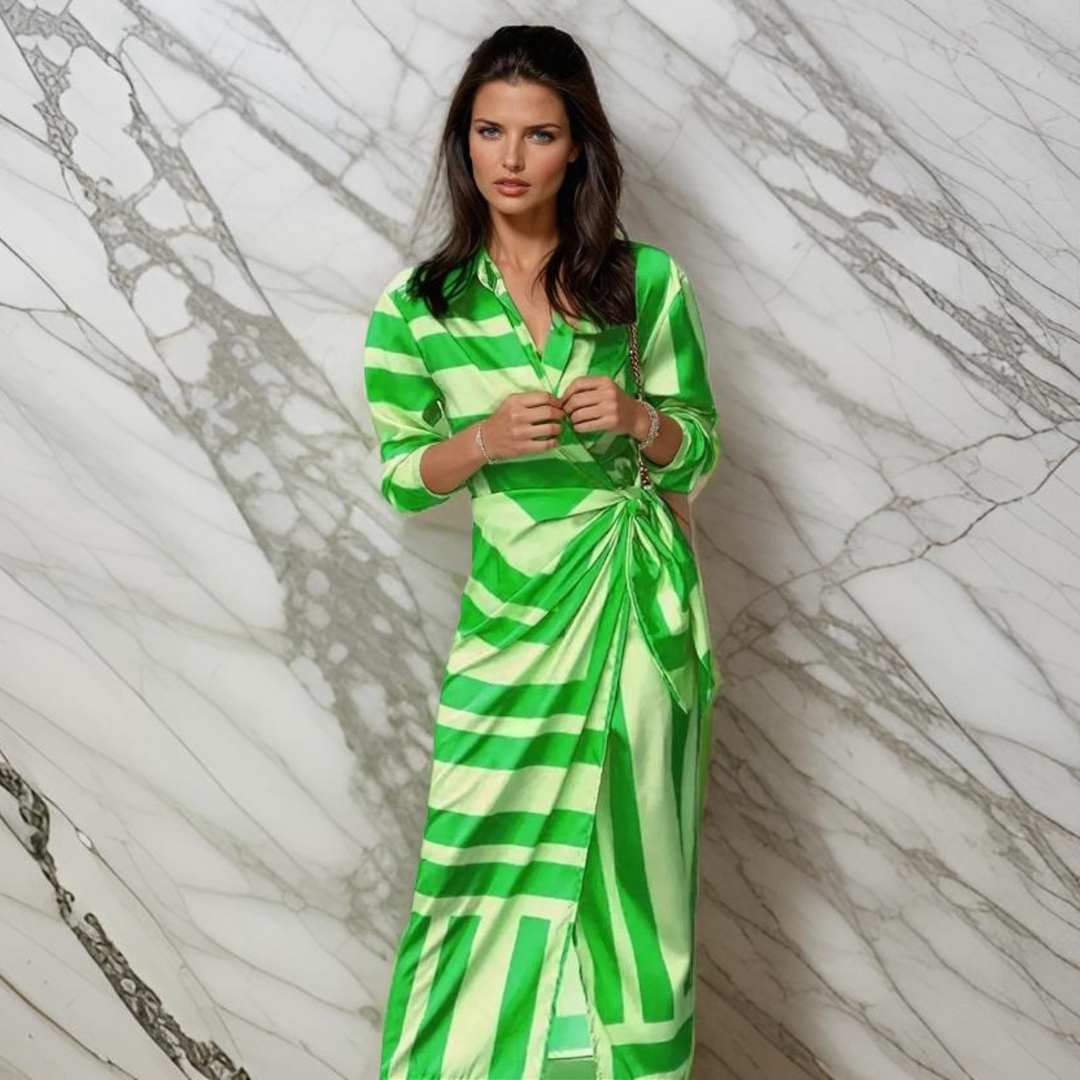 Vlorii™ | Wrap Dress with Print