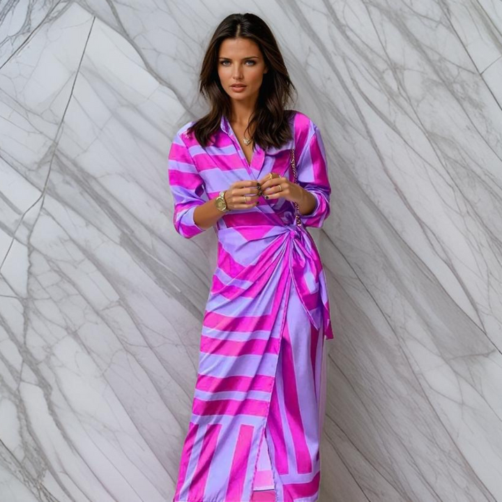 Vlorii™ | Wrap Dress with Print