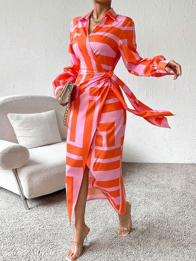 Vlorii™ | Wrap Dress with Print