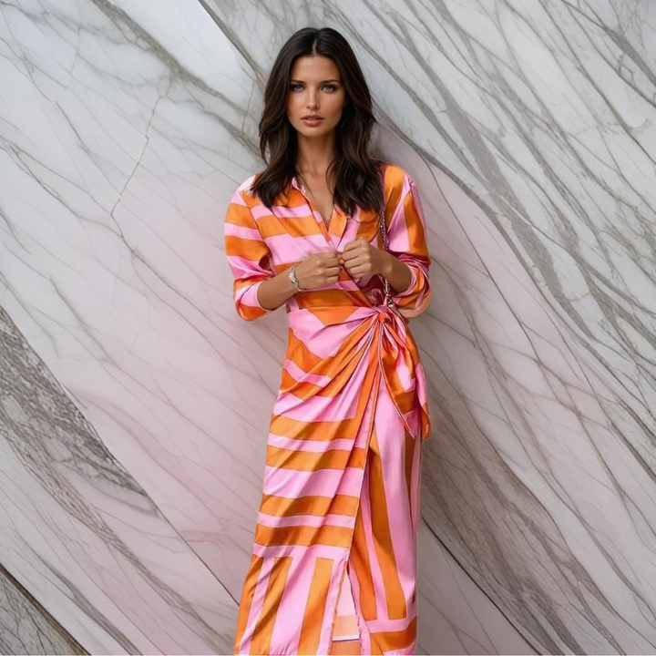 Vlorii™ | Wrap Dress with Print