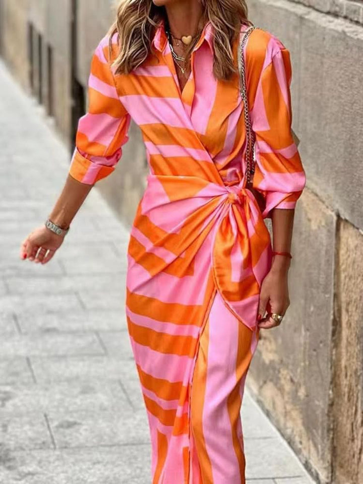 Vlorii™ | Wrap Dress with Print