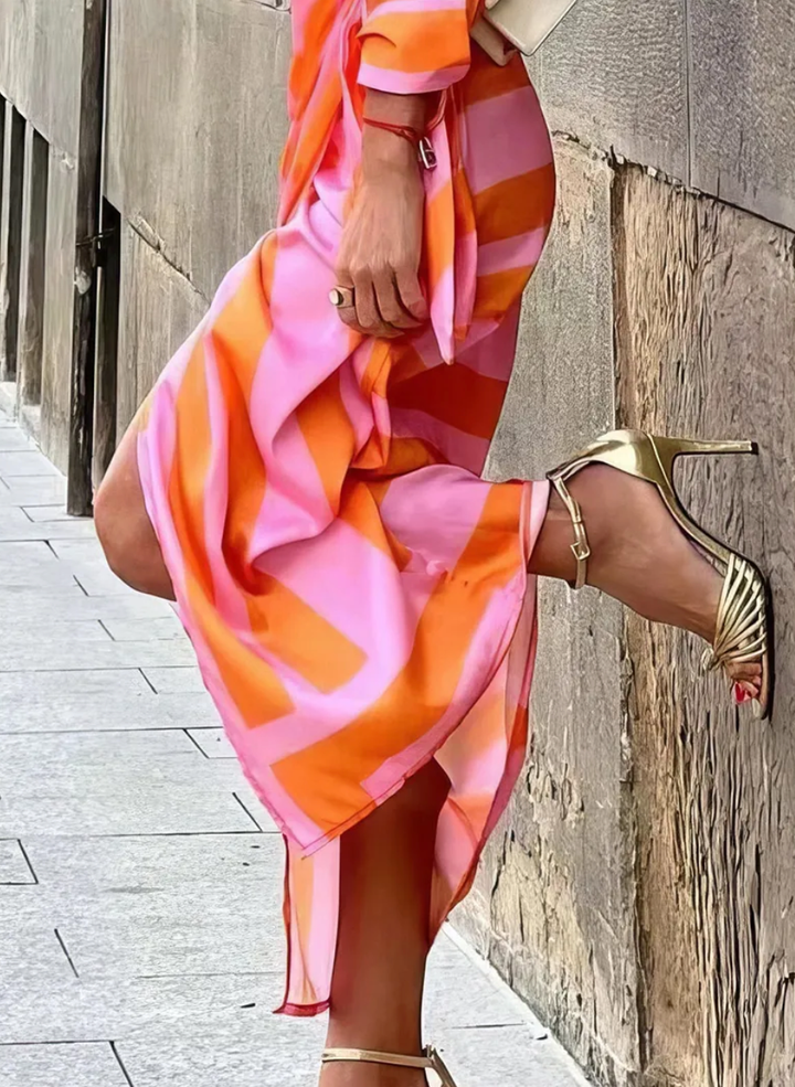 Vlorii™ | Wrap Dress with Print