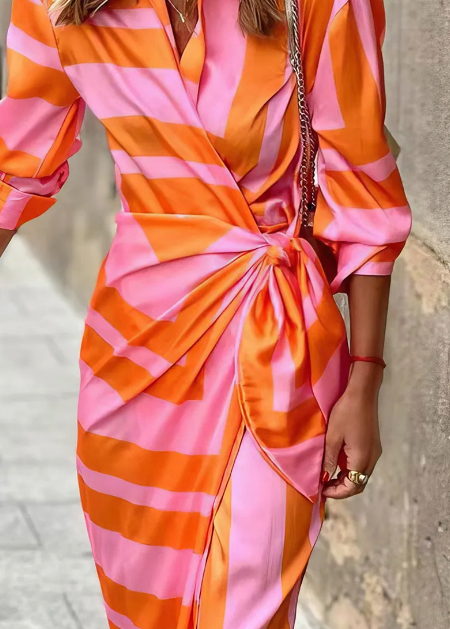 Vlorii™ | Wrap Dress with Print