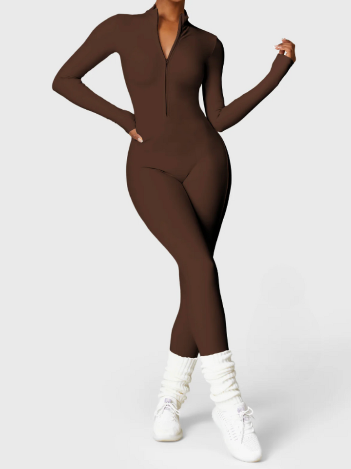 Vlorii™  Long Sleeve Fleece Jumpsuit