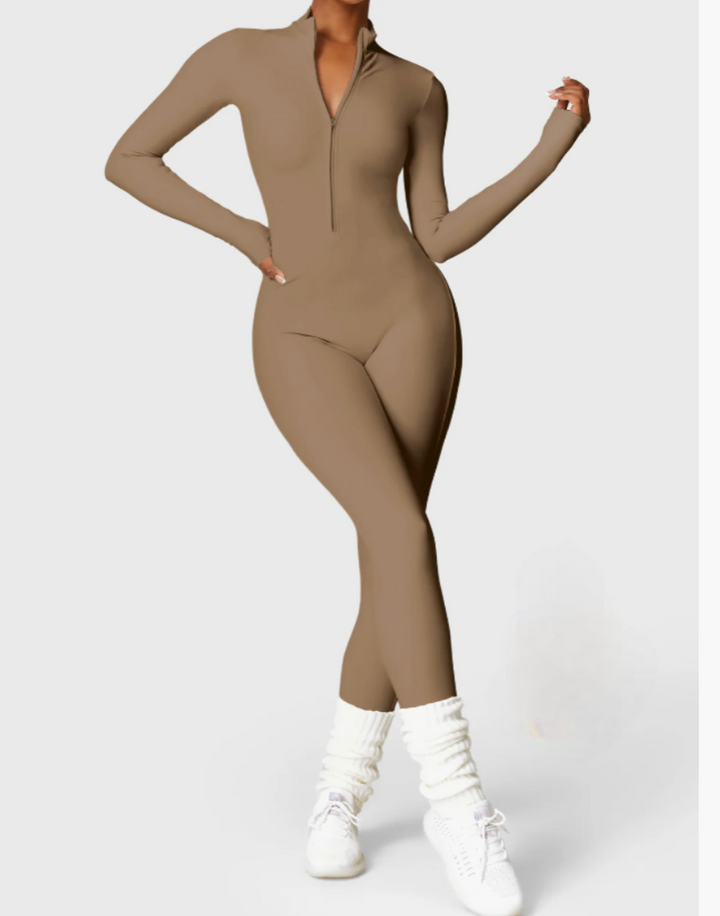 Vlorii™  Long Sleeve Fleece Jumpsuit
