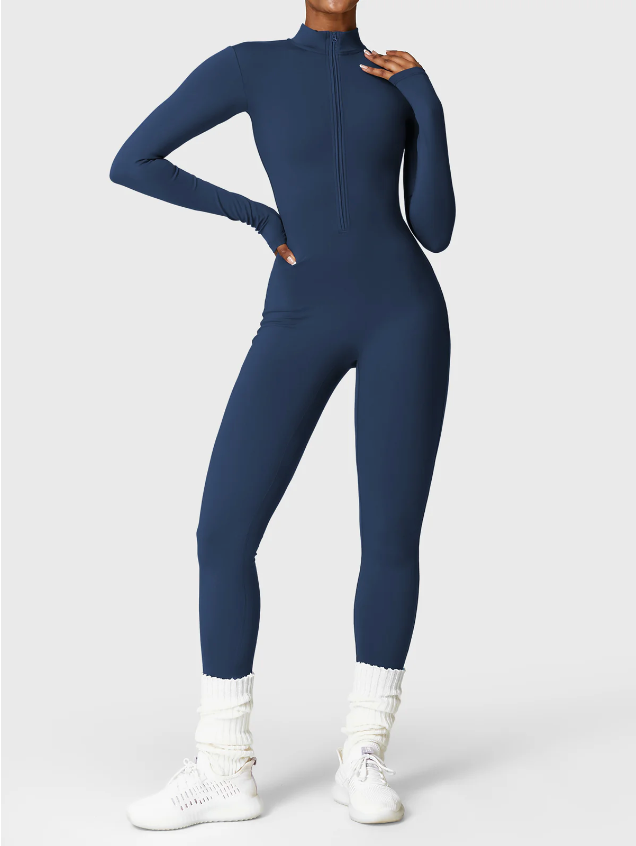 Vlorii™  Long Sleeve Fleece Jumpsuit