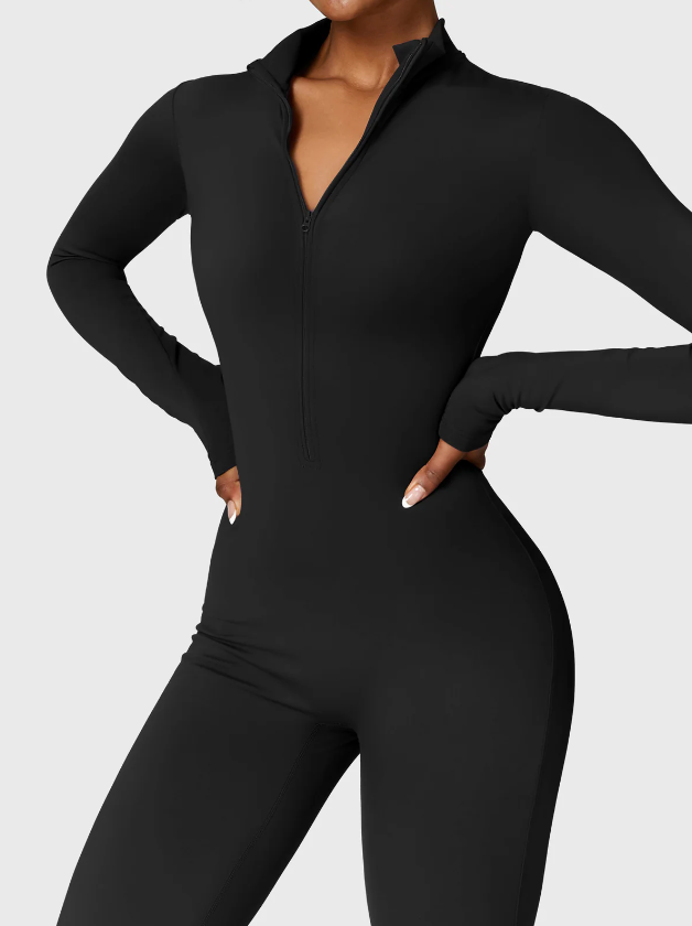 Vlorii™  Long Sleeve Fleece Jumpsuit