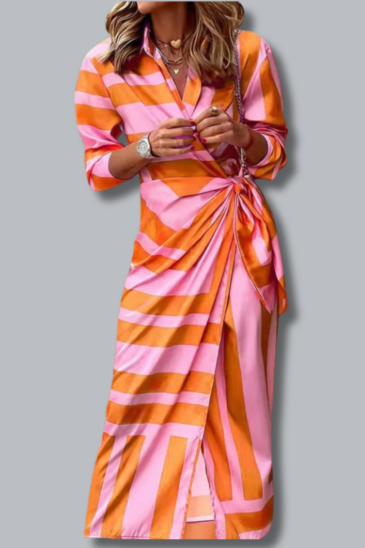 Vlorii™ | Wrap Dress with Print