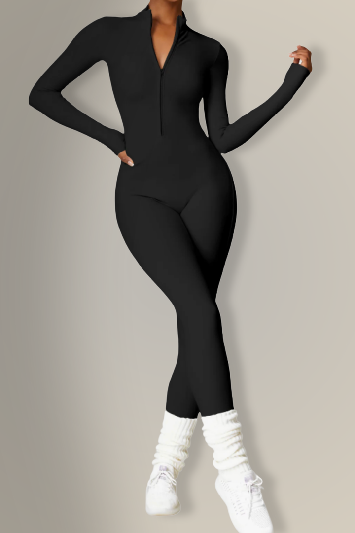 Vlorii™  Long Sleeve Fleece Jumpsuit