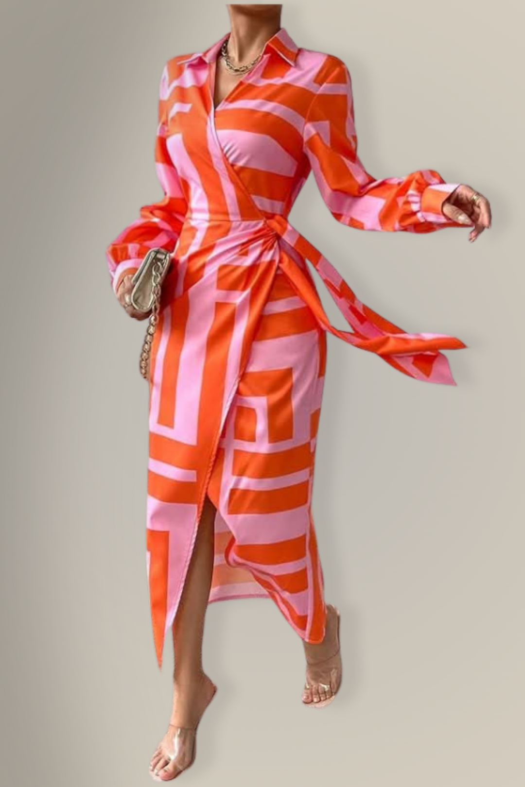 Vlorii™ | Wrap Dress with Print