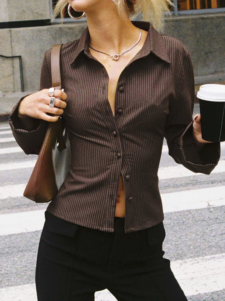 Vlorii™ – Retro Style Top with Button Placket