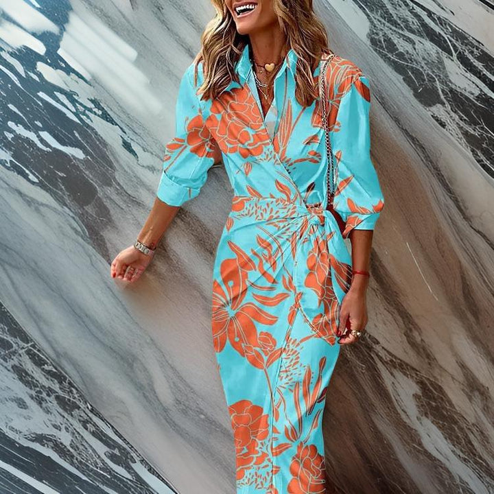 Vlorii™ | Wrap Dress with Print