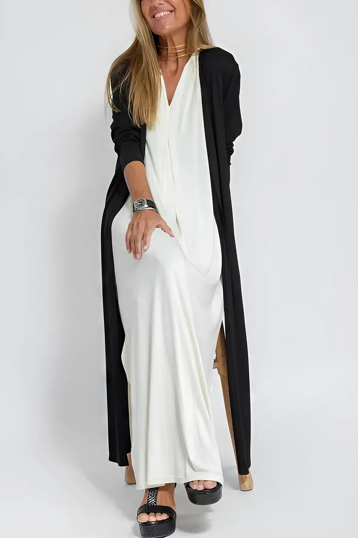 MONROE - Elegant Long Dress + Matching Cardigan FREE GIFT - YOUR ESSENCE