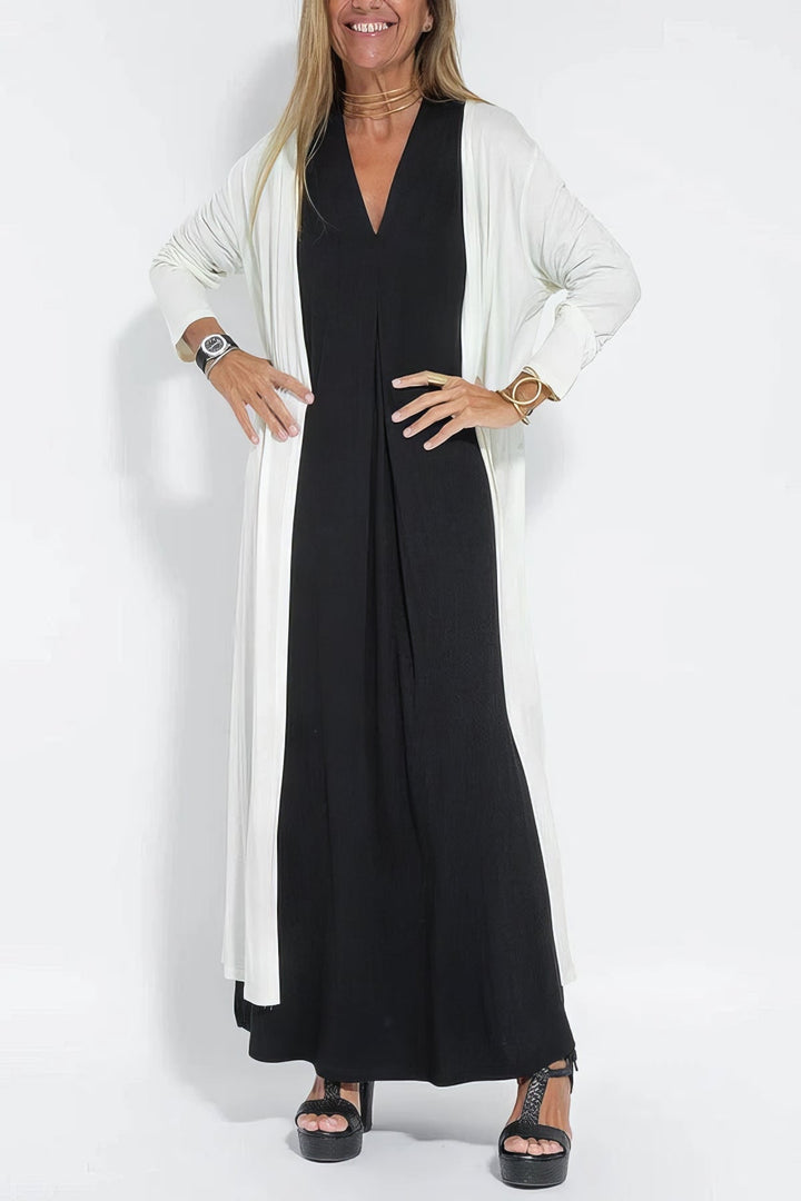 MONROE - Elegant Long Dress + Matching Cardigan FREE GIFT - YOUR ESSENCE